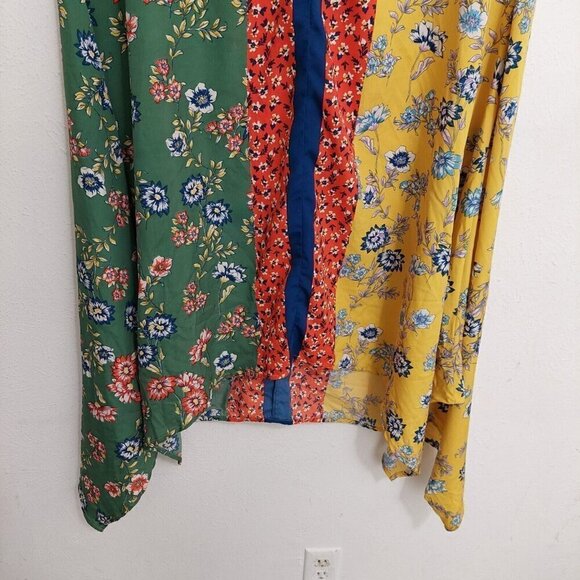 Mile Gabrielle VTG Sleeveless Shift Hankerchief Dress Multicolor Mixed Print M - Picture 4 of 12